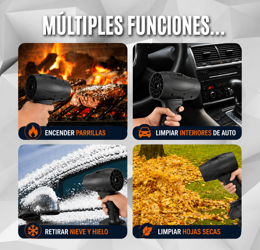 Soplador de aire potente + dos baterías