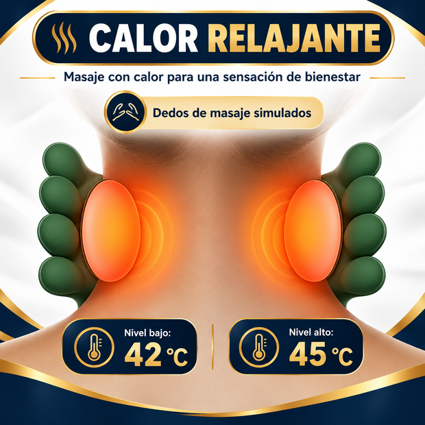 Masajeador shiatsu 4D para cuello y espalda