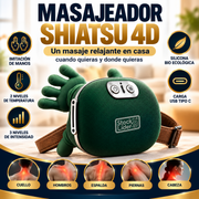 Masajeador shiatsu 4D para cuello y espalda