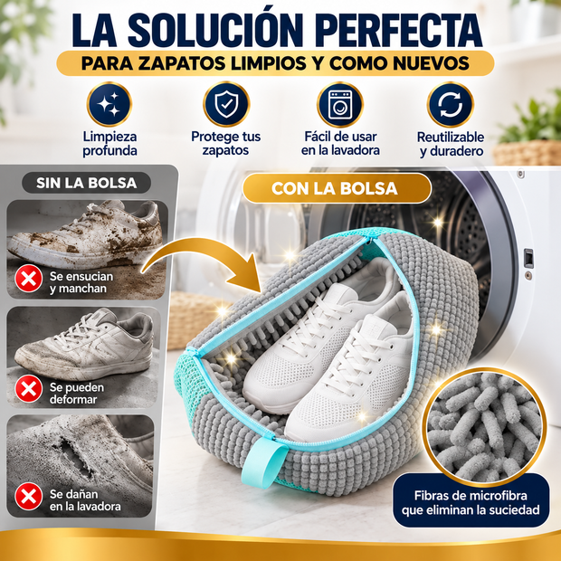 Bolsa para lavar zapatos en lavadora