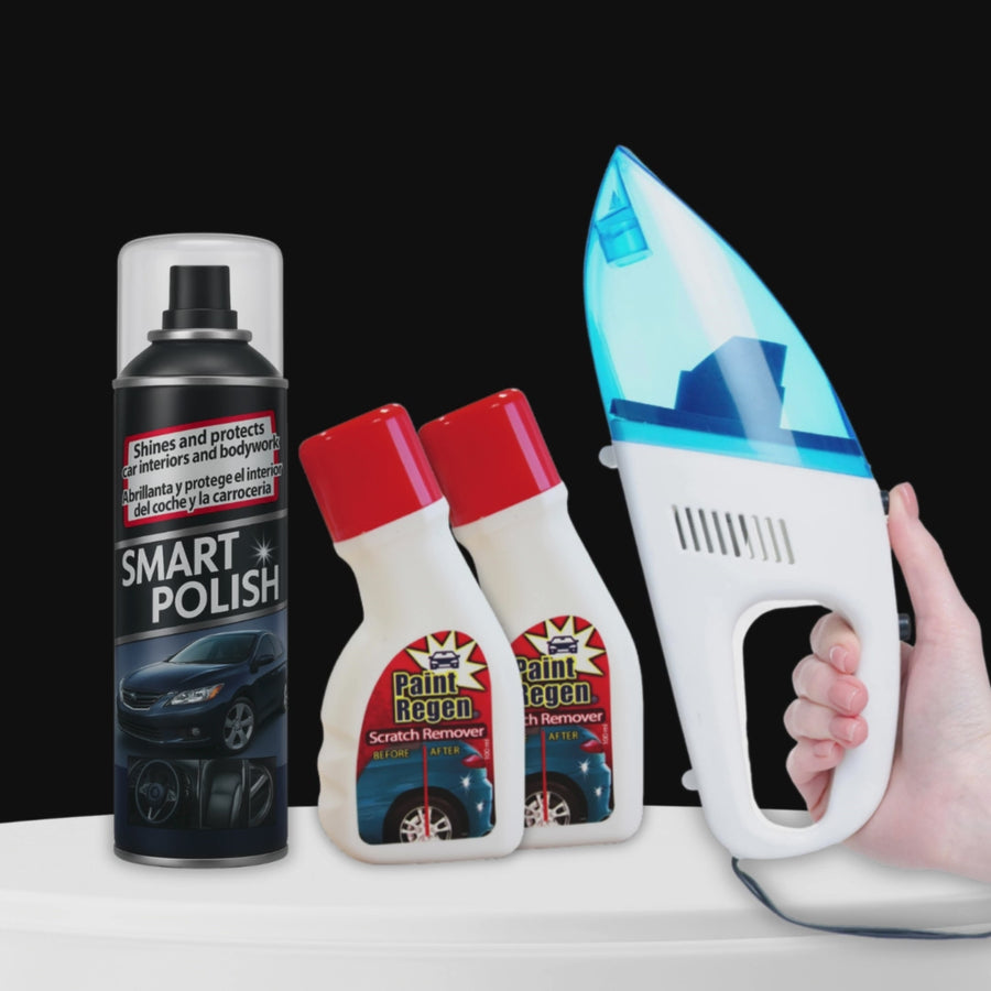 Kit cuidado coche 3 en 1 | Brillo y limpieza
