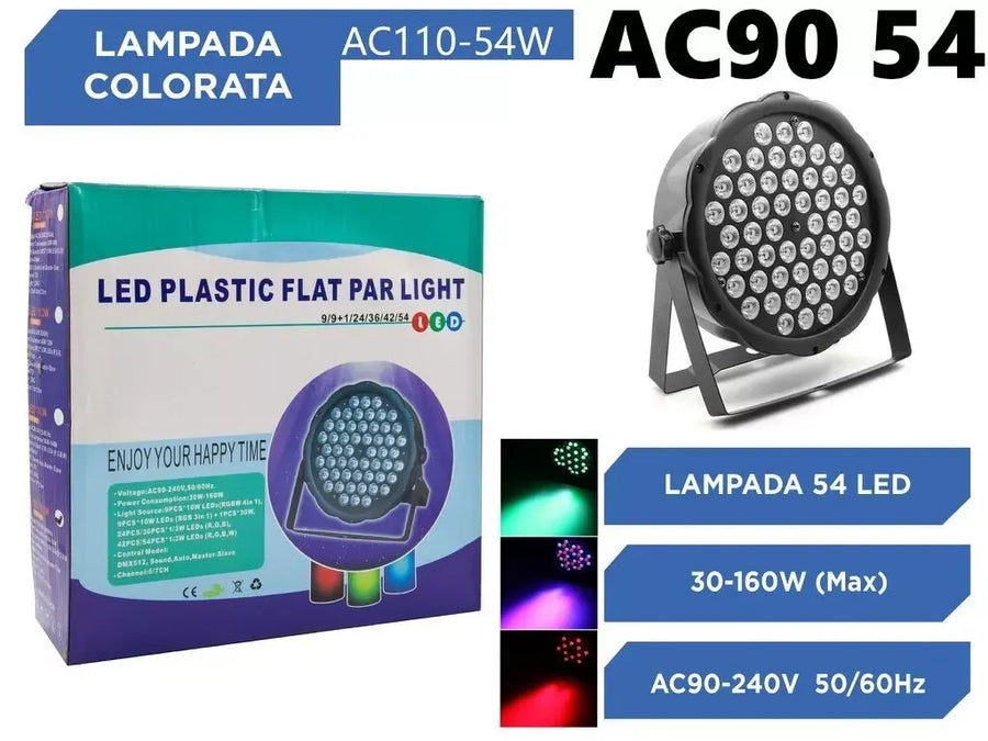 Foco LED Par 54 LED RGB para eventos