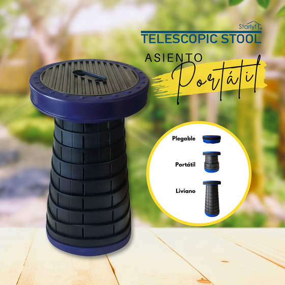 Taburete portátil plegable telescópico