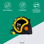 Cinta métrica 5m con imán y bloqueo