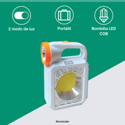 Lámpara y linterna LED 2 en 1 portátil
