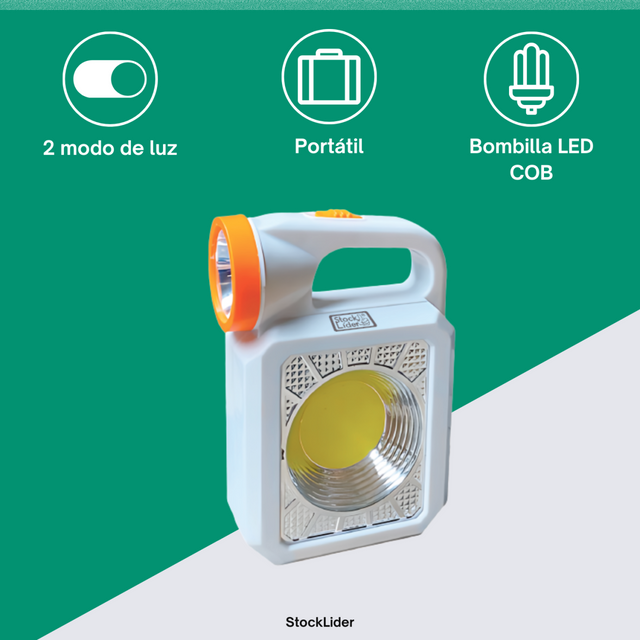 Lámpara y linterna LED 2 en 1 portátil
