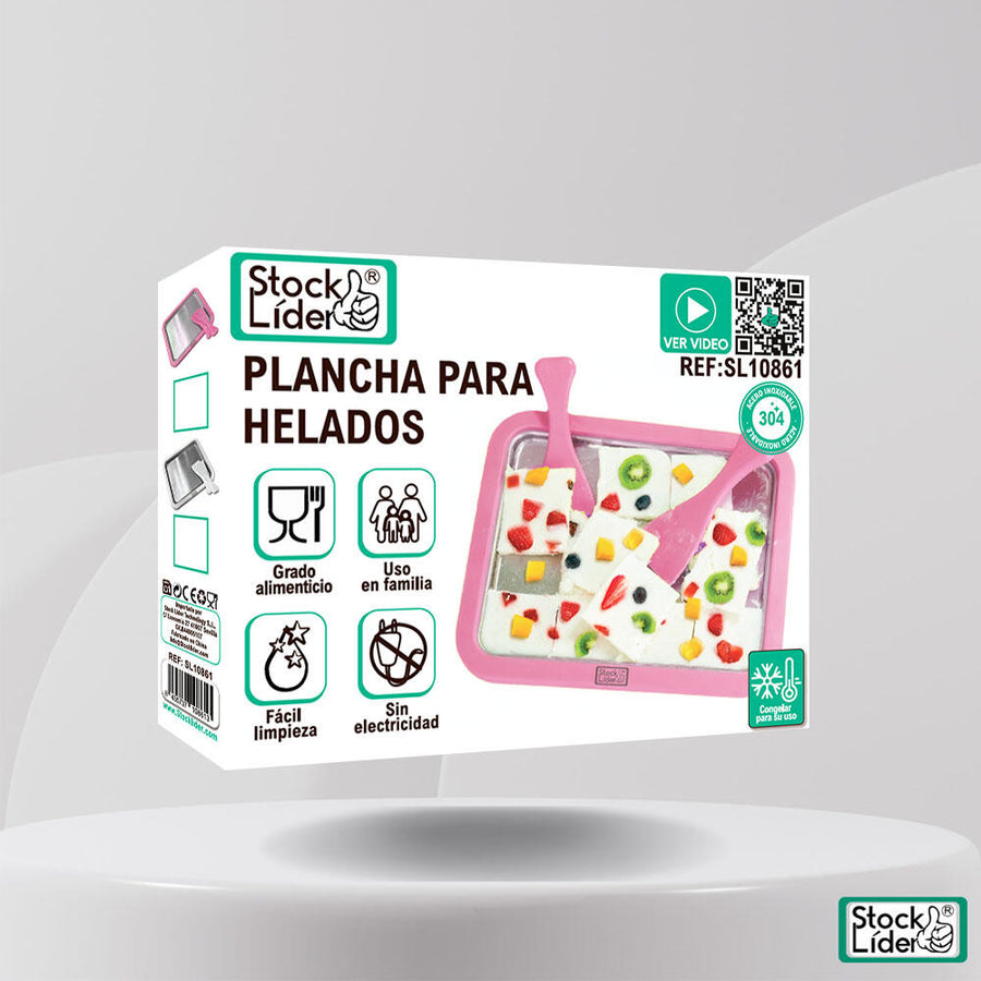 Plancha para helados caseros en rollo
