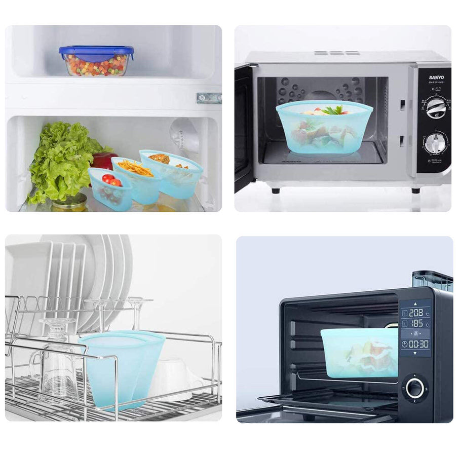 Bolsas de silicona reutilizables para alimentos