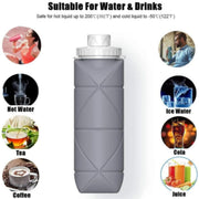 Vaso plegable de silicona reutilizable