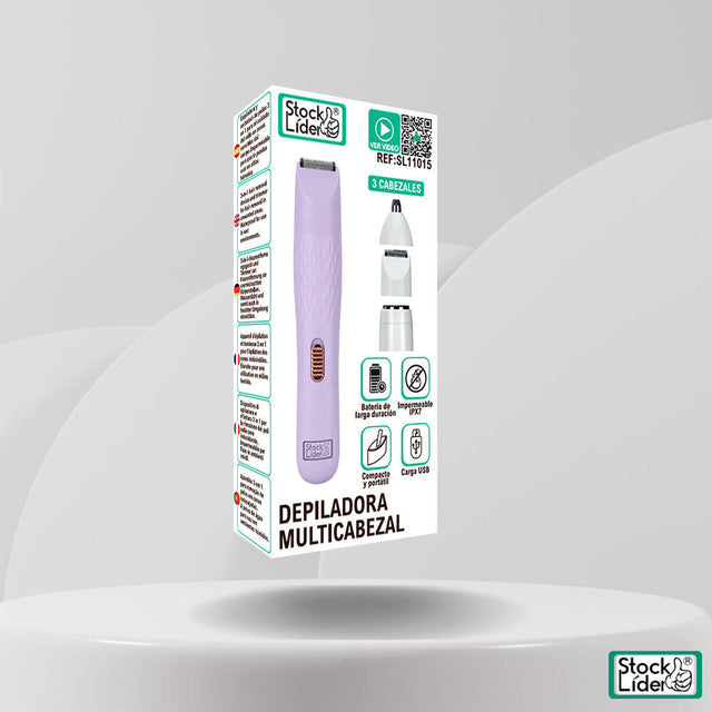 Depiladora multicabezal 3 en 1 recargable
