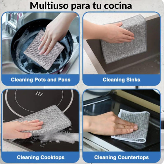 Paño de alambre reutilizable para cocina