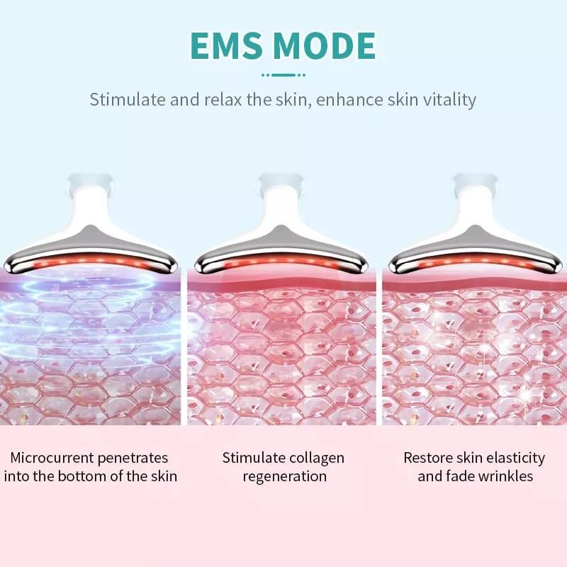 Masajeador antiarrugas facial LED 7 luces