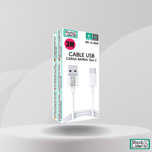 Cable Tipo C 3m | Carga y usa sin límites