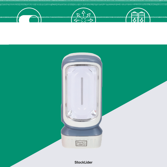 Linterna LED doble 500 lm portátil