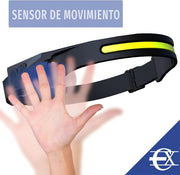 Linterna frontal con sensor recargable