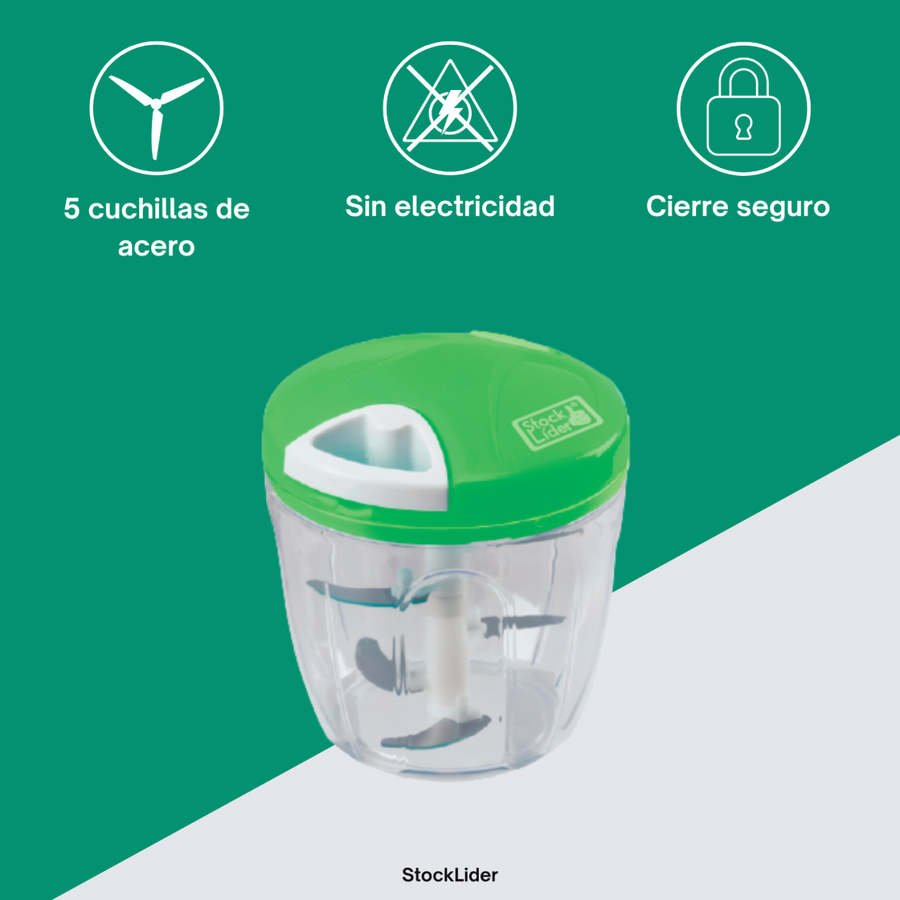 Picadora manual compacta para cocina