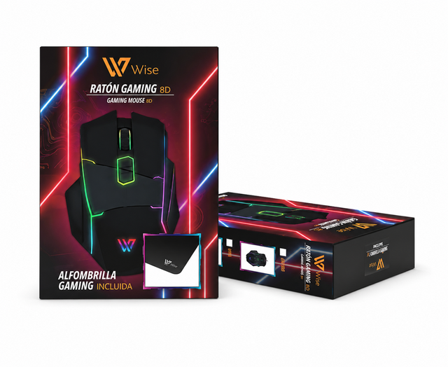 Pack Ratón Gaming RGB con Alfombrilla