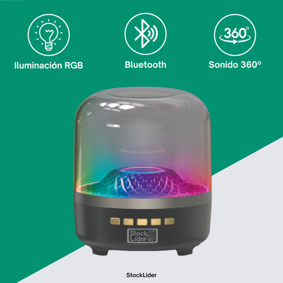 Altavoz RGB Bluetooth con luces LED