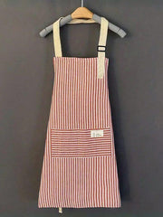 Delantal de algodón ajustable para cocina