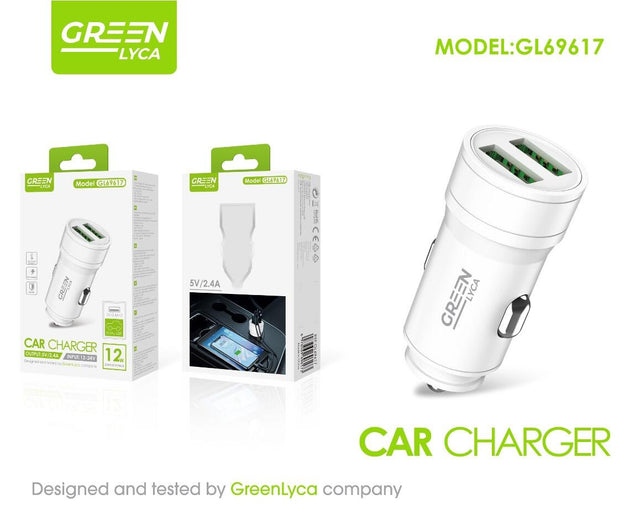Cargador coche USB dual 2,4 A