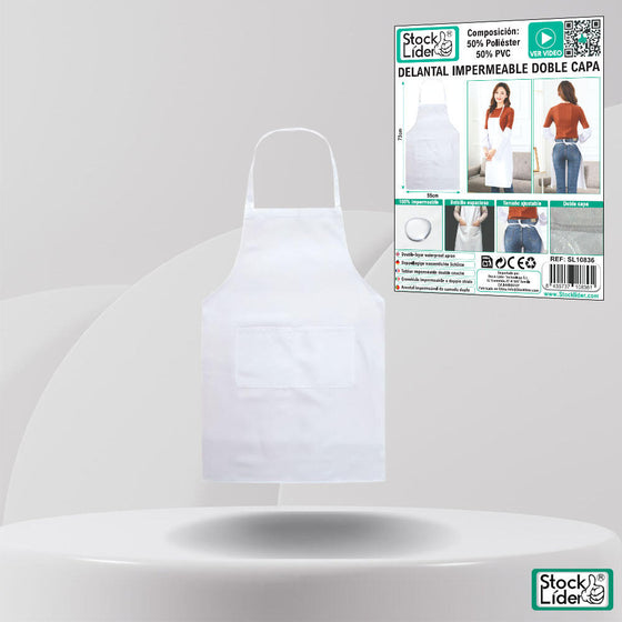 Delantal impermeable doble capa ajustable