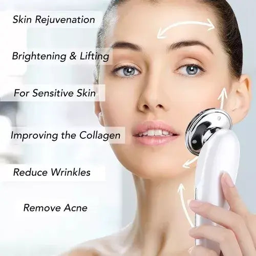 Masajeador facial antiarrugas en casa