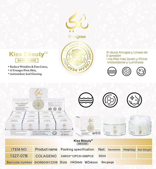 Crema Facial Refinadora con Colágeno