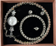 Conjunto de joyas plateado aleatorio