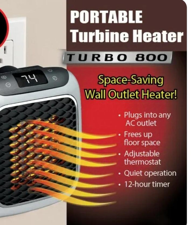 Calefactor Portátil 800W cerámico compacto