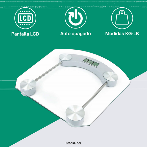 Báscula digital cuadrada de baño