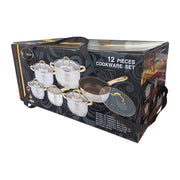 Batería de cocina 12 piezas inox inducción