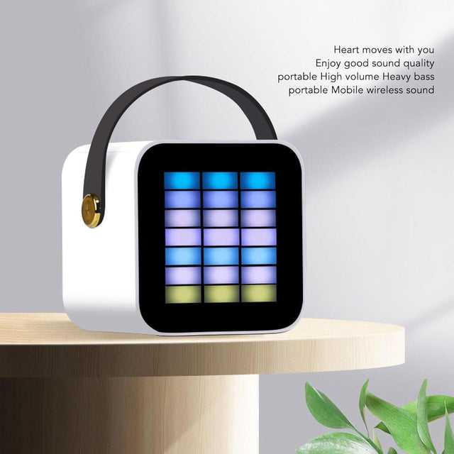 Mini micrófono karaoke Bluetooth con luz RGB