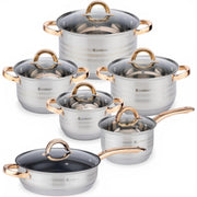 Batería de cocina 12 piezas inox inducción