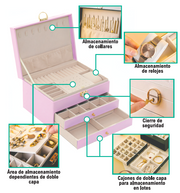 Joyero 3 plantas con llave | Novarso