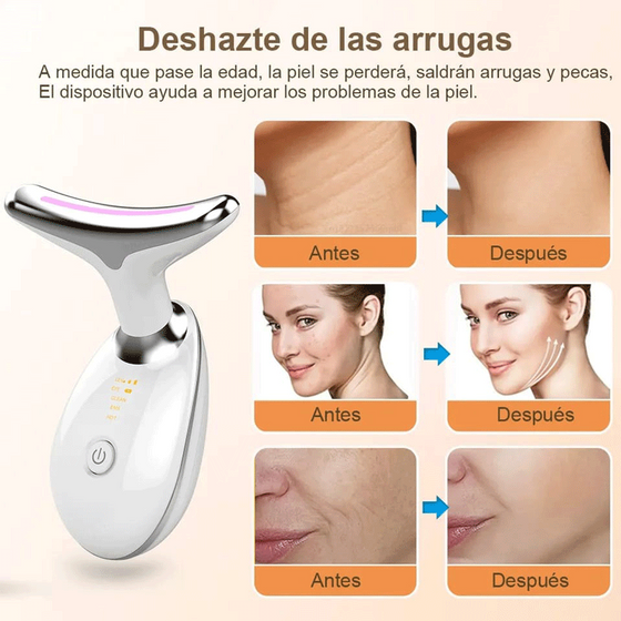 Masajeador antiarrugas facial LED 7 luces