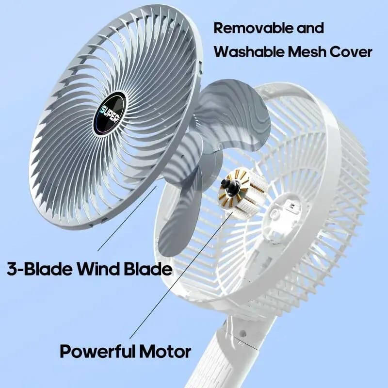 Ventilador portátil con pinza silencioso