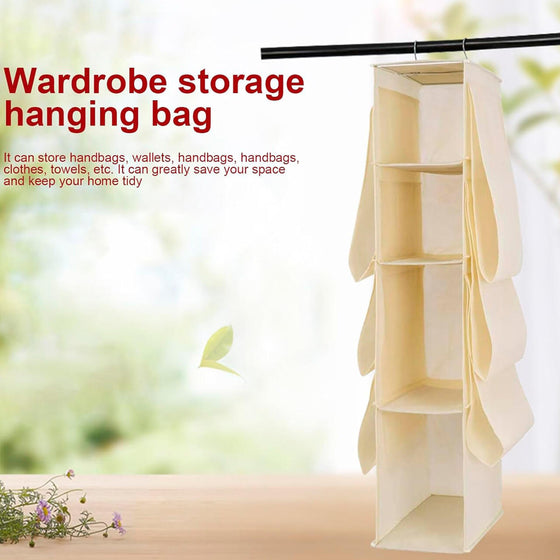 Organizador colgante para bolsos armario