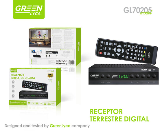 Receptor TDT 1080p con USB y PVR