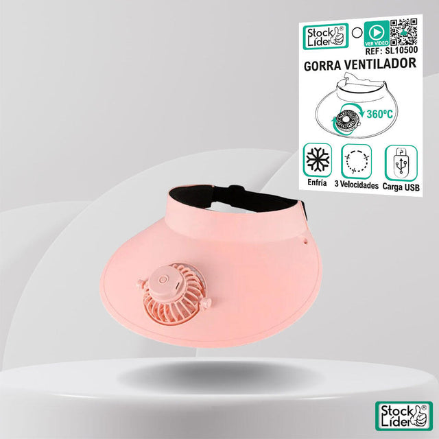 Gorra ventilador recargable USB
