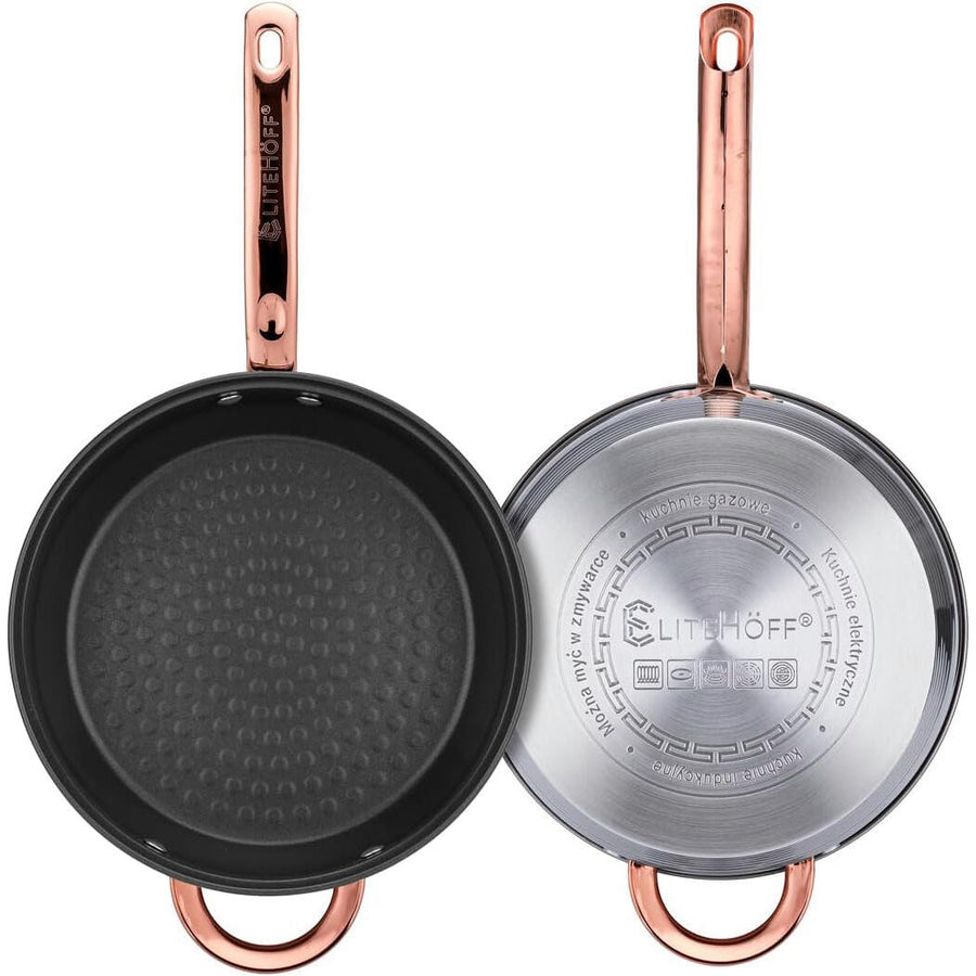 Batería de cocina 12 piezas inducción rosa