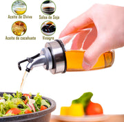 Dispensador de aceite antigoteo de vidrio