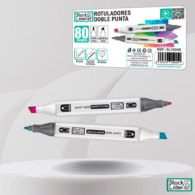 Rotulador marcador doble 80 para dibujo
