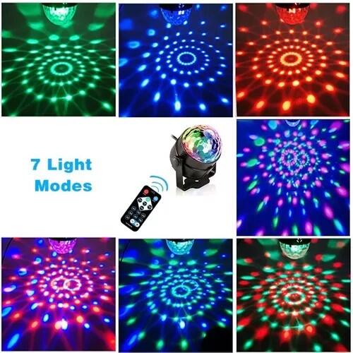 Luz bola discoteca con mando para fiestas