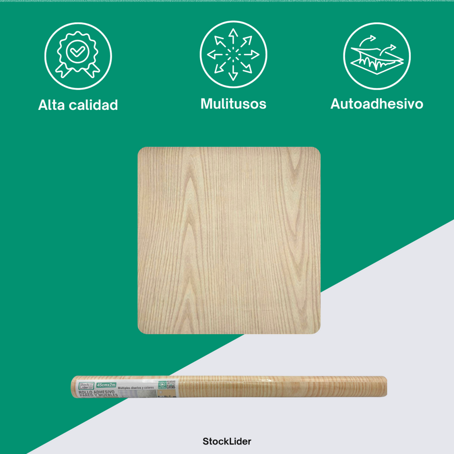 Rollo adhesivo pared y muebles 45x2 m