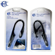 Mini lámpara LED con pinza portátil