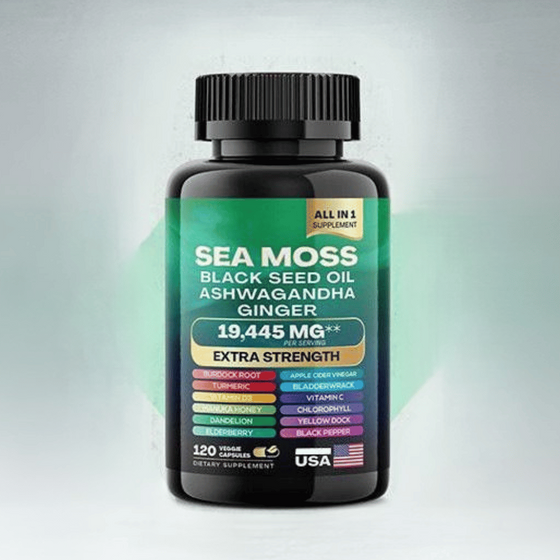 Sea Moss Black Seed Ashwagandha natural