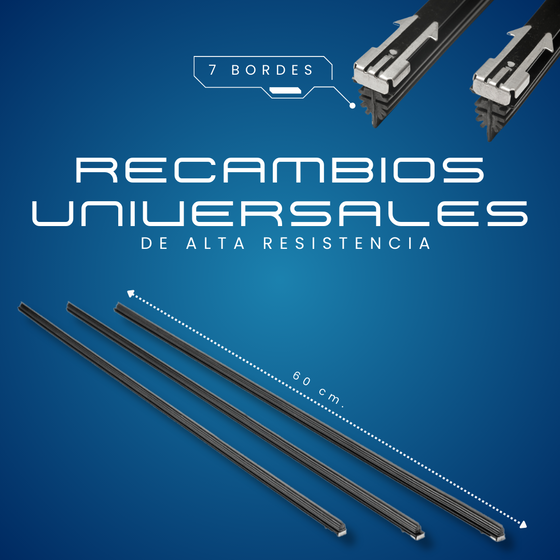 Recambio universal limpiaparabrisas 7 bordes