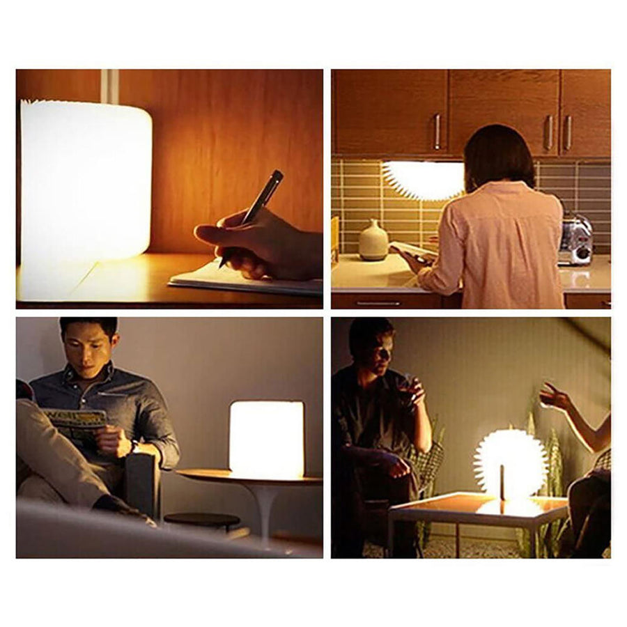 Lámpara Libro Plegable de Madera LED