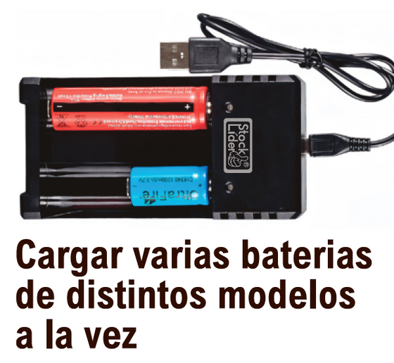 Cargador para pilas 3.7 V USB