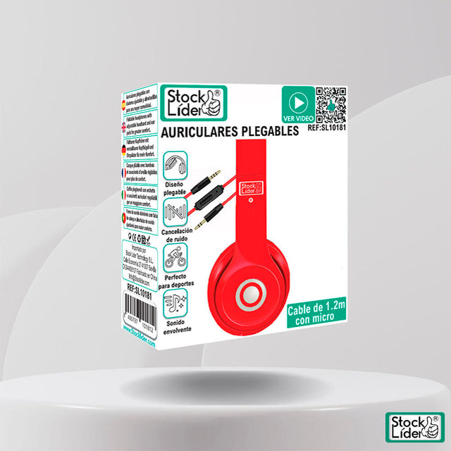 Auriculares plegables con jack 3,5 mm